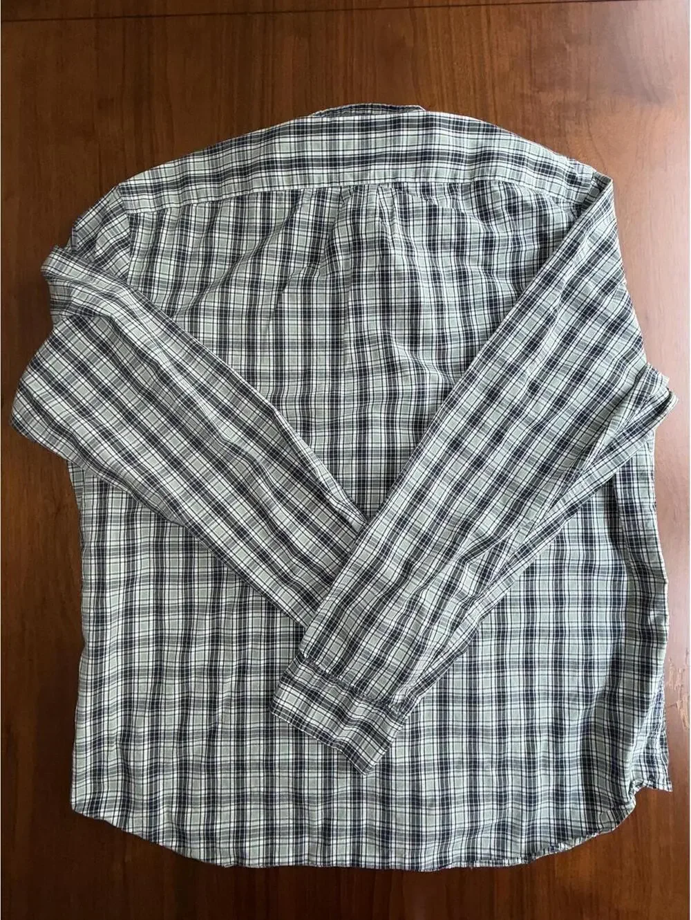 J.Crew Classic Secret Wash Navy & Mint Plaid Button Down Shirt - Size XL